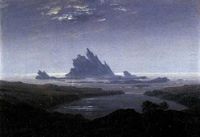 Rocky Reef on the Sea Shore, Caspar David Friedrich